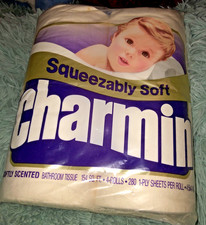 Vintage Charmin Toilet Paper 1988 White Squeezable Soft 4 Roll Sealed Package