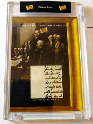 2022 Pieces of the Past Declaration of Independence Authentic Jumbo Relic Card