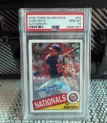 2020 Topps Silver Pack #85C-43 Juan Soto Auto 22/30--PSA 10