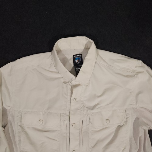 Kuhl Airspeed Camicia Uomo Piccola Grigio Manica Lunga Pesca Ventilata Outdoor Roll Tab - Foto 2 di 16