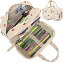 Large Corduroy Pencil Case with Zipper, Extra...