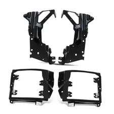 Front Left and Right Side Inner/Outer Bumper Bracket Set Black Compatible with 