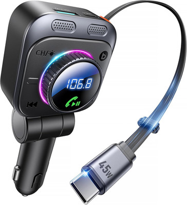 LENCENT 72W FM Transmitter Auto Bluetooth 5.4, Bluetooth Adapter Auto Mit Auszie