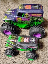 Monster Jam Grave Digger Remote Control Trucks RC No Controller 2 Trucks