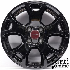 4 CERCHI IN LEGA FIAT PANDA 15 " NERO LUCIDO 51977634 / 52141984 ORIGINALI NUOVI
