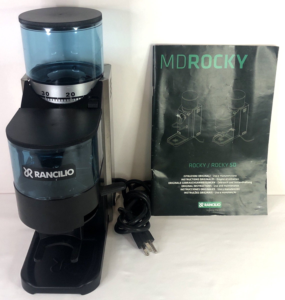 Rancilio HSD-ROC-SS Rocky Espresso Coffee Grinder with Doser