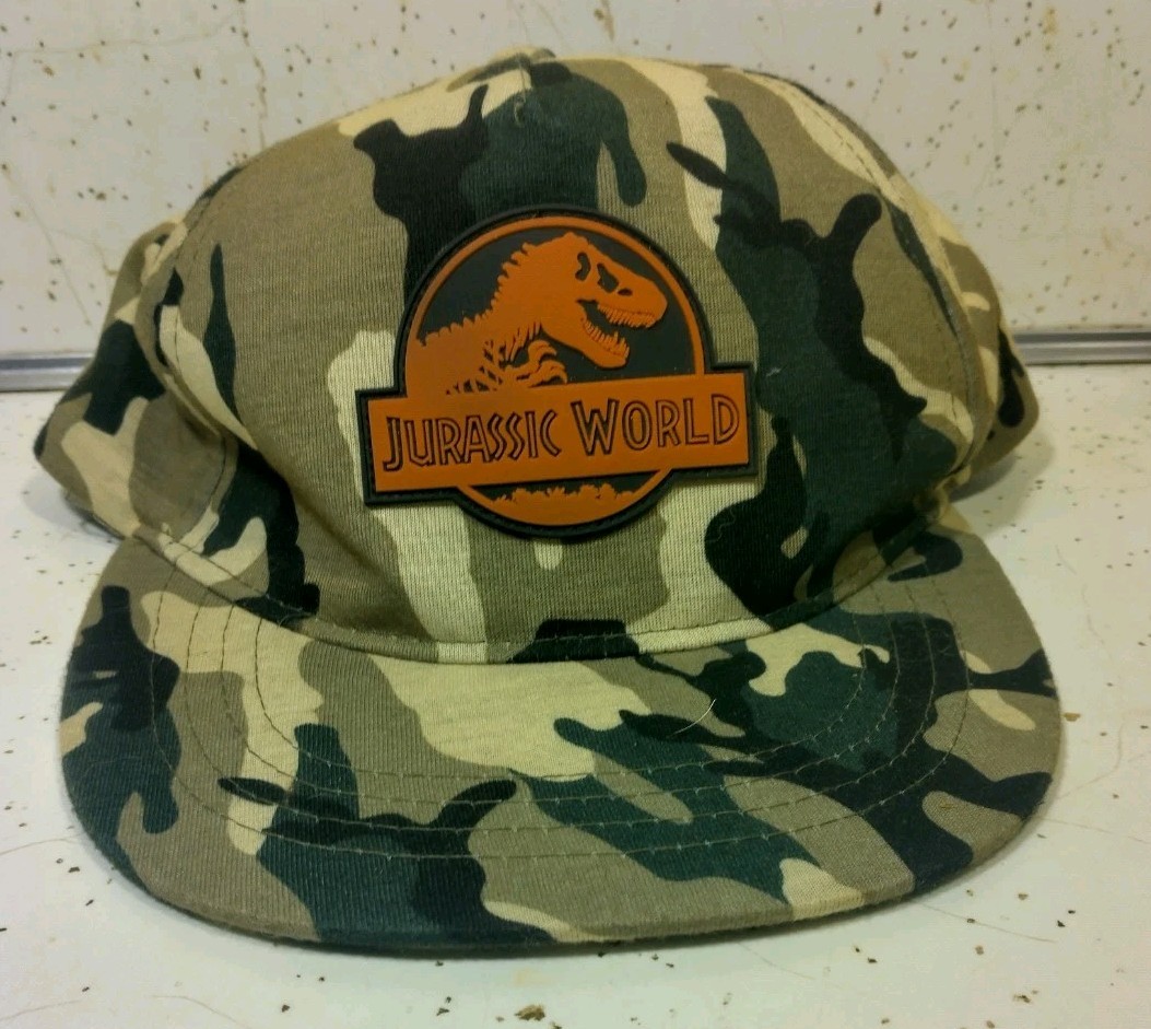 Jurassic World Patch Snapback Hat Camouflage One … - image 1