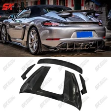 Fits Porsche Boxster 718 982 2017-24 DRY Carbon Fiber Rear Spoiler Wing BodyKit