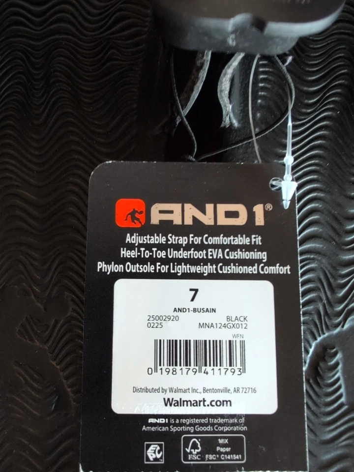 And 1 Adjustable Slip On Slides Size 7 Mens New With Tags - Image 3 of 3