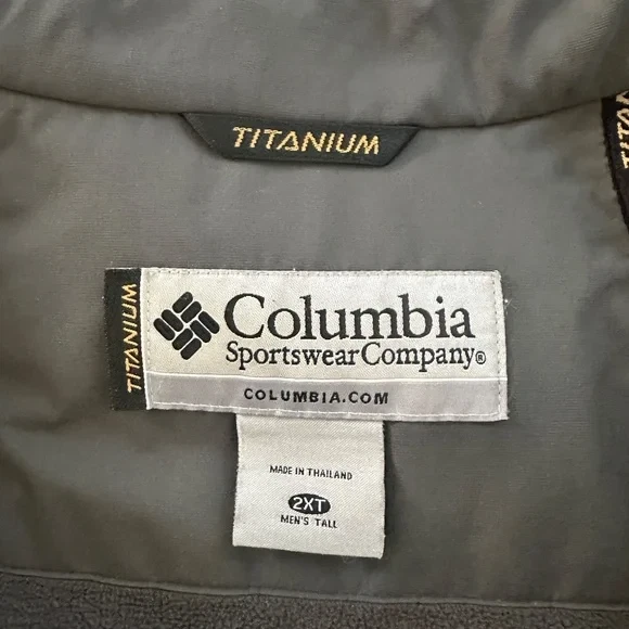 Columbia Titanium Ski Jacket Mens XXLT 2X TALL Black EX COND! - product detail image 3