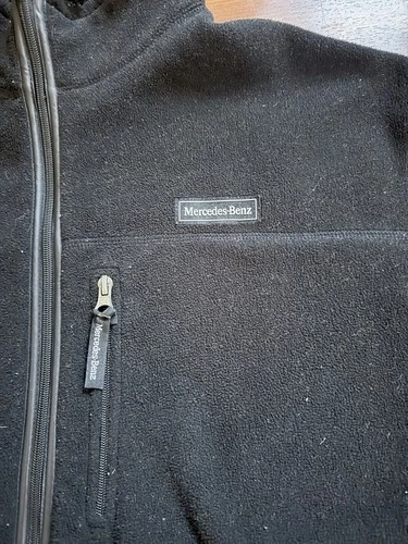 Official Mercedes-Benz Fleece Jacket Black Full Zip Men’s Sz Medium image 2
