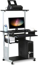 Scrivania per PC Da Ufficio Tavolo Porta Computer Con Stampante Ruote Tavolo Sal