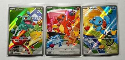 Pokemon TCG First Partner Illustration Collection Series 1 Kanto GEN 1 Starters