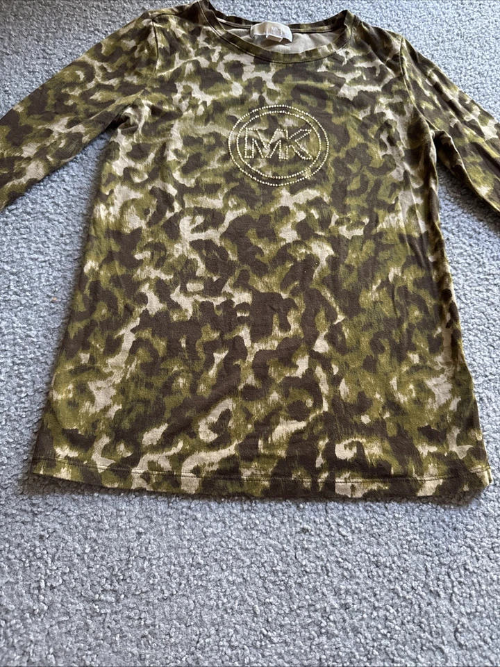 Michael Michael Kors 女式圆领长袖 Camou 印花 Swester M 码 — 第 4/4 张图片