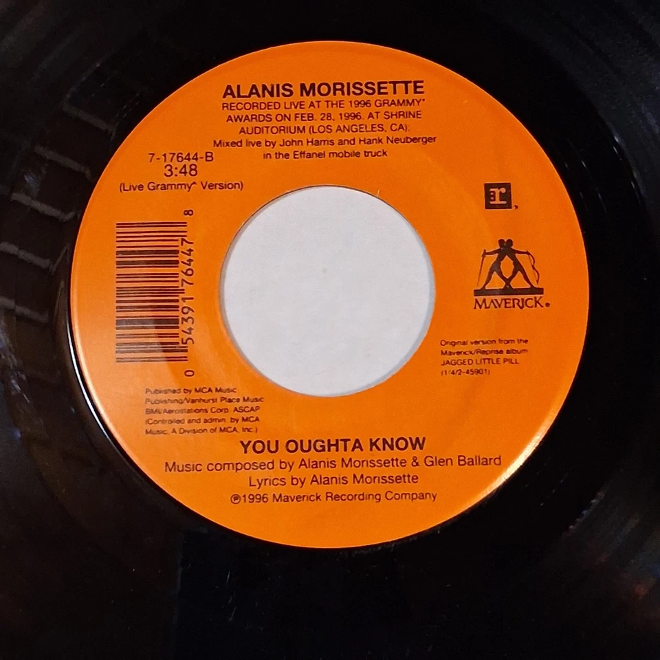 Alanis Morissette 7" Vinyl You Learn / You Oughta Know 45rpm Foto 4 de 4
