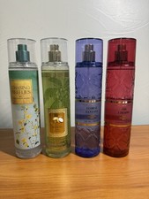 Lot of 4 Assorted Bath and Body Works Discontinued 8oz Fragrance Mists