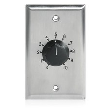 AT-35, Atlas Sound 35 Watt Single Gang Stainless Steel 70.7V Audio Attenuator
