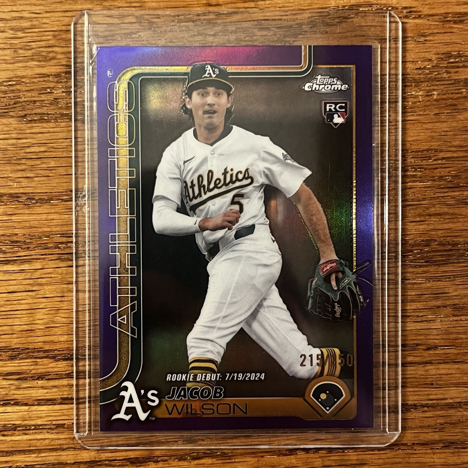 JACOB WILSON 2025 TOPPS CHROME UPDATE ROOKIE DEBUT PURPLE RC /250 USC150