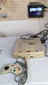 Sega Saturn Console HST-3220 White Model System Controller Tested Japan NTSC-J