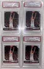 (4) 2024 Panini #186 Caitlin Clark RC Breaks Rookie Record Treys T.C.T. Gem 10