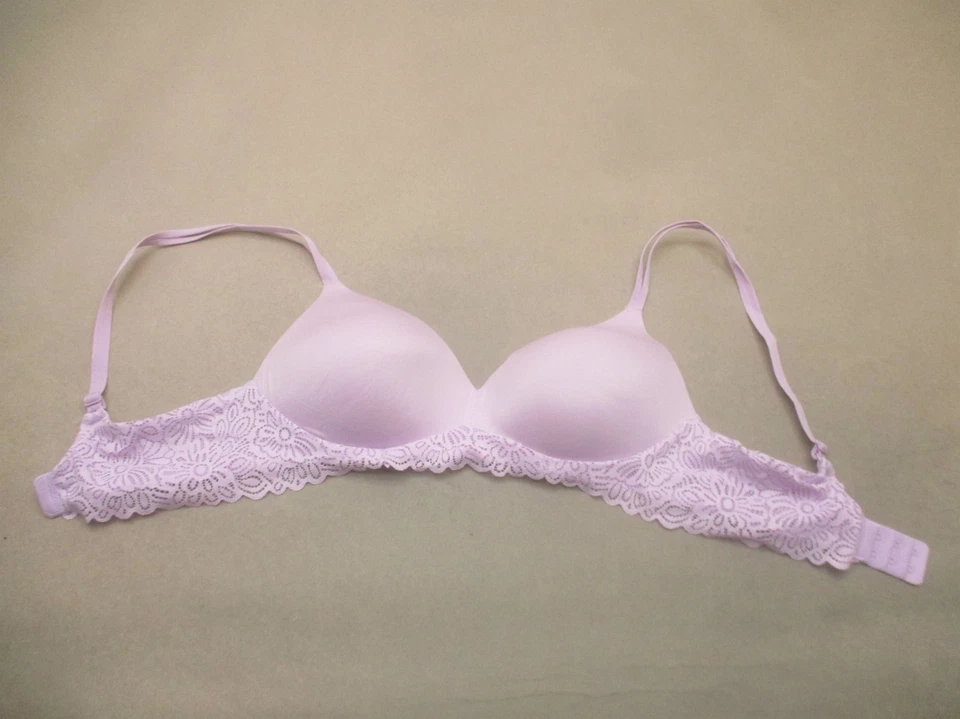 Sujetador Bralette No Boundaries Talla M Mujer Forrado Púrpura Inalámbrico Cierre Trasero 11A Foto 3 de 4