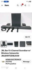 JBL Bar 9.1 True Wireless Surround Soundbar System with Subwoofer