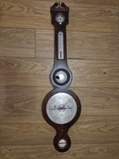 Antique Banjo Barometer For Restoration Repair Finial Strung Engraved 98x26cm A