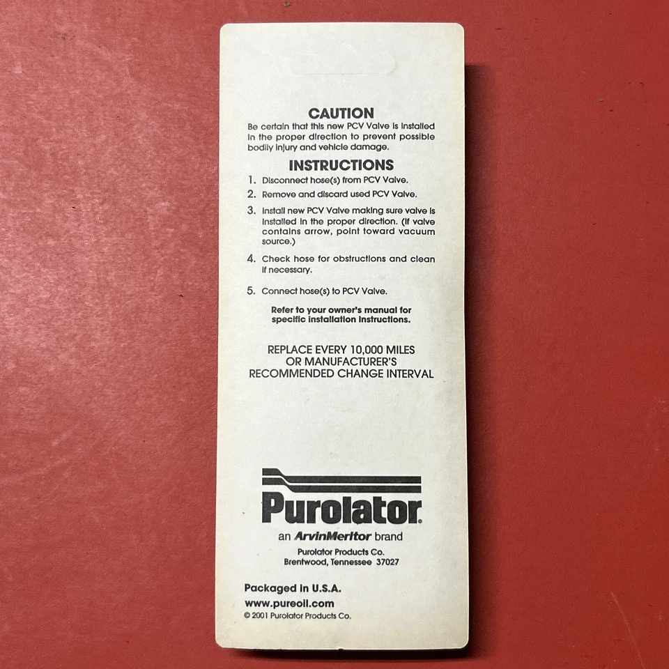 Válvula PCV Purolator PV98C para camioneta Country Econoline E150 E250 E350 F150 Foto 4 de 4