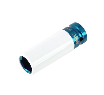 Schlagschrauber-Nuss 17mm Schoneinsatz Alufelgen Radnuss  1/2'' Blau