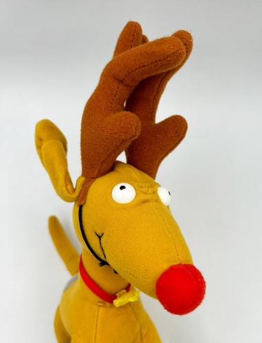 Spike Rentier Plüsch Rugrats Hund 1997 Nickelodeon Stofftier Weihnachten Spielzeug Retro - Bild 6 von 6