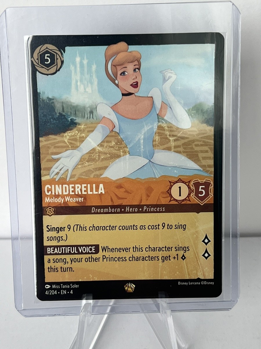 cinderella lorcana card Disney Chinese TCG Knight in Training Promo Holo Foil this character may challenge ready characters this turn. 1x Lorcana USR Cinderella -