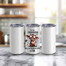 Not Responsible, 12oz Tumbler, Straw, Stainless Steel, Leak Proof (t12-119)