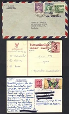 THAILAND 1950-70s COLLECTION OF 8 COVERS INCLUDING TWO CARDS