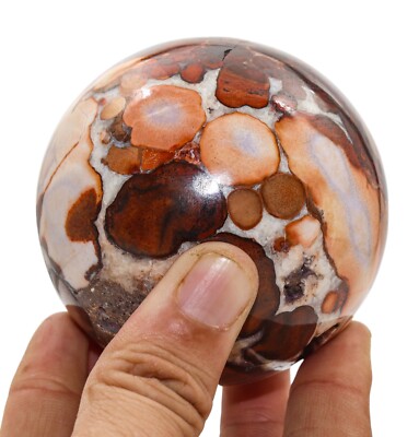 Natural 80MM King Cobra Jasper Crystal Healing Energy Reiki Chakra Sphere Ball