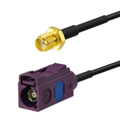 Eightwood RG174 Fakra D Jack to SMA Female RF Coax Coaxial Extension Cable 20cm