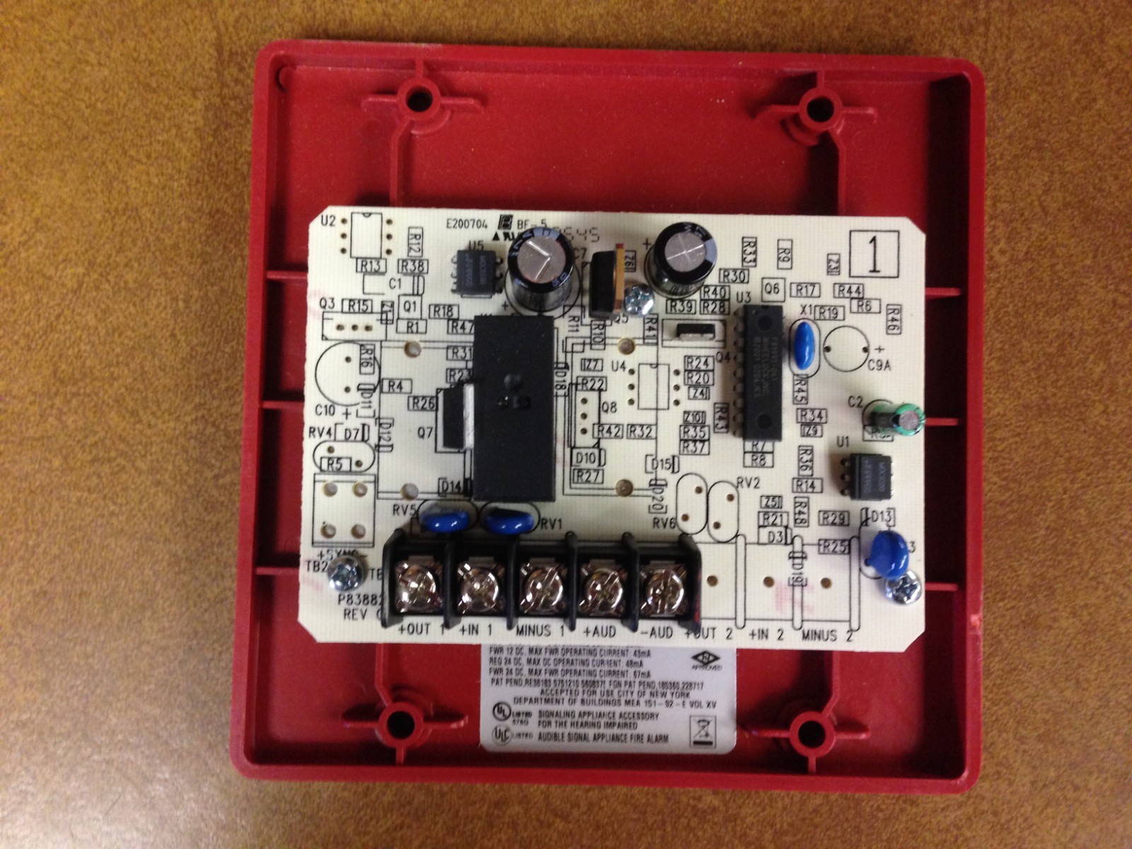 Wheelock SM-12/24-R 126369 Red Fire Alarm Sync Module | eBay