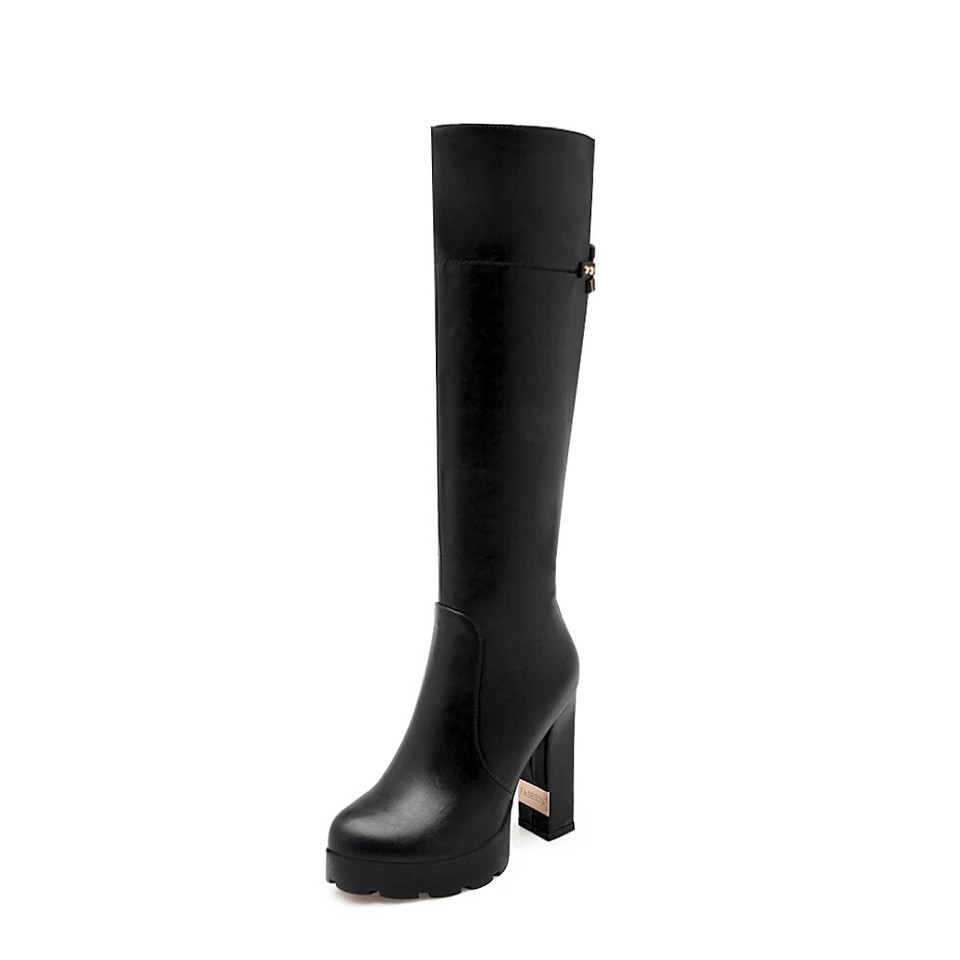 High Heels Knee High Boots Women Tall High Boots Autumn Winter Long