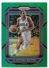 2022-23 Panini Prizm De'Anthony Melton Green Prizm Card #36 Philadelphia 76ers