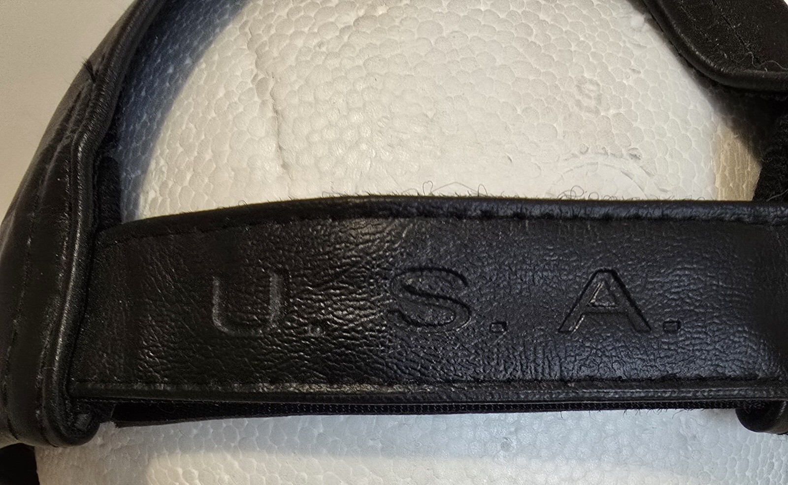 Genuine Solid  Black Leather Adjustable Baseball … - image 7