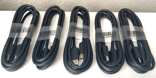 Lot 5 Pack - DisplayPort DP to DP Display Port Male 4K HD Cable 6Ft 2m Dell - Picture 2 of 5