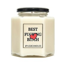 Best F*cking B*tch, Gift For Friend, Mature, Funny Gift, Candles, SWEARING