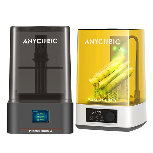 Bundle 3D ANYCUBIC Photon Mono 4 Resin LCD 3D Drucker+UV Harz 405nm Wash Cure 3