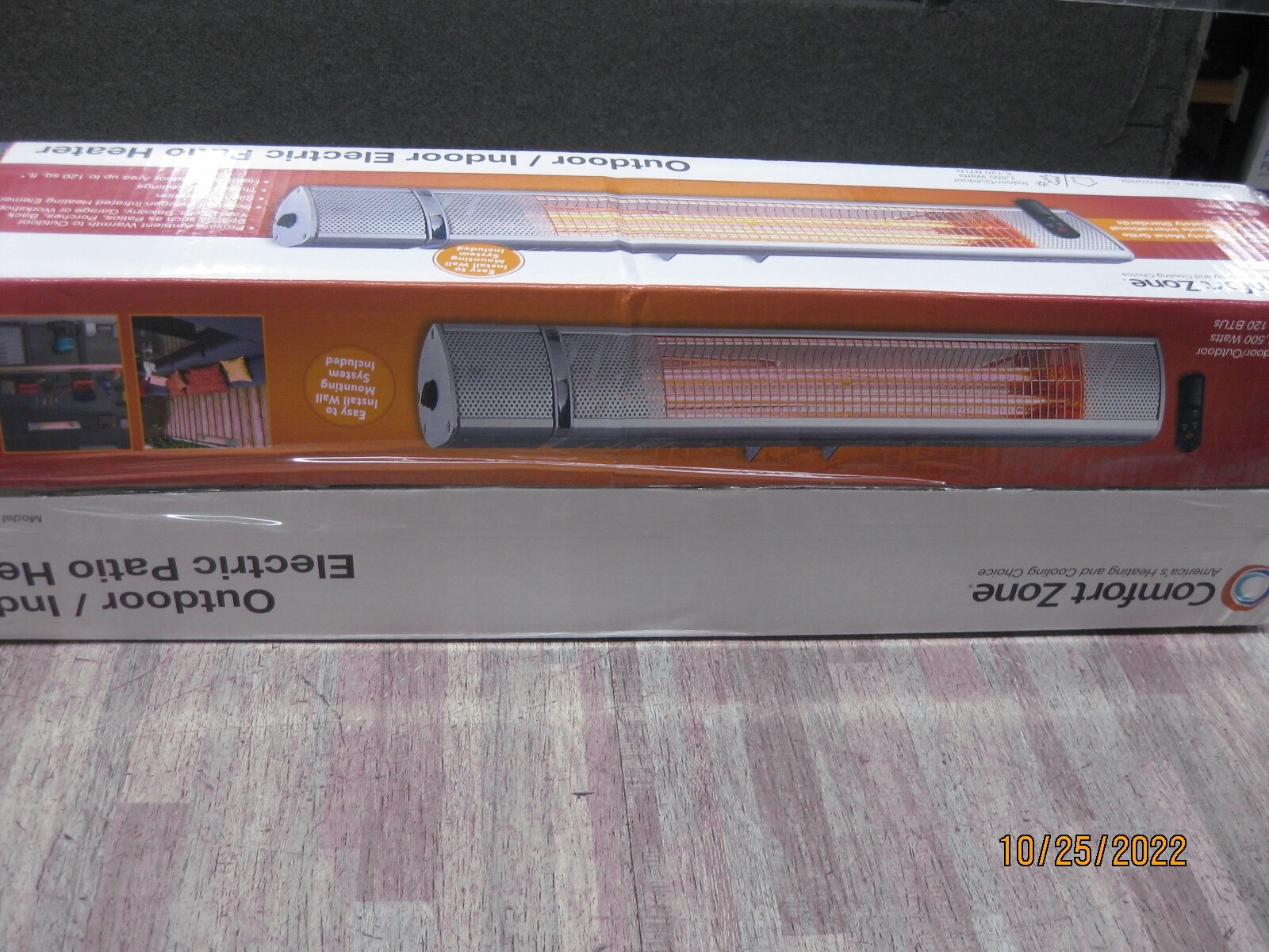Comfort Zone 1500 Watt WATERPROOF Indoor/Outdoor Radiant Patio Heater  CZPH20RSL | eBay