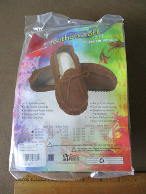Moccasin Kit EZ Leathercraft Tandy Leather Factory Size Youth 11/12 2009