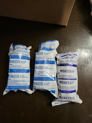 Brita Water Pitcher Replacement Filters 3 Count Activated Carbon New