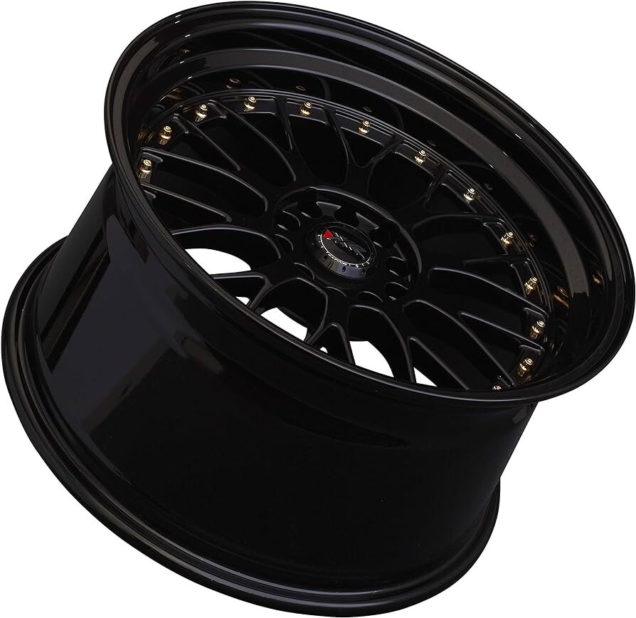 1)18x8.5 XXR 521 Wheels Black Gold Rivets Rims 5x120/5x114.3 | eBay