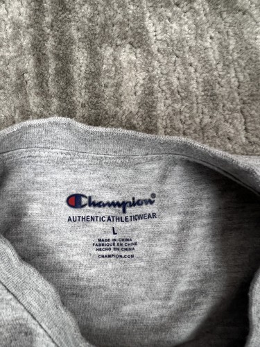 Champion Shirt Boys Large Gray Graphic Shortsleeve Casual - Picture 7 of 7