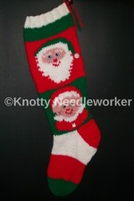 Pattern Only Hand Knitted The CHRISTMAS CLAUSES Hand Knitted Christmas Stocking