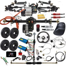 4 Wheel ATV Front Drive Shaft Axle Rear Kit 1500W Differential Motor 4.10-6 Tire