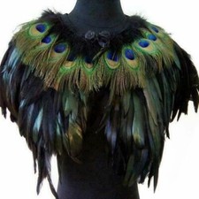 Women Performance Peacock Bridal Bridesmaid Wedding Cape Evening Party Waistcoat